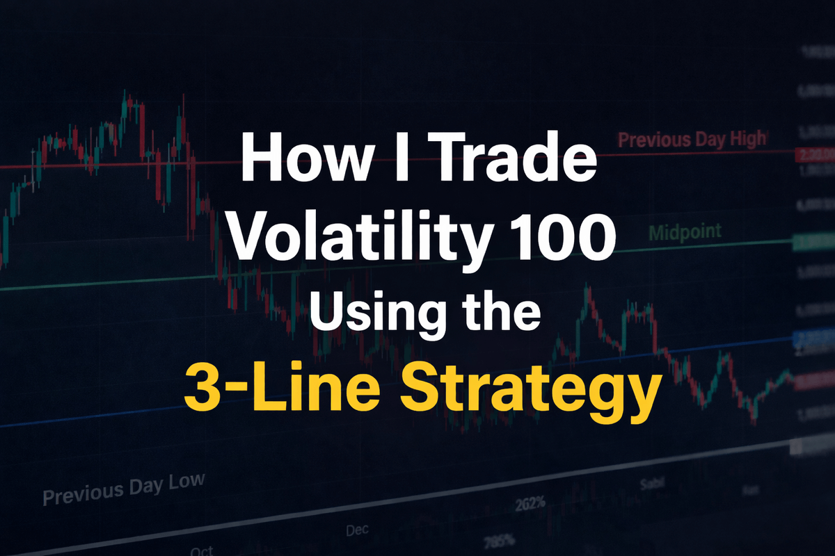 How I Trade Volatility 100 Using the 3-Line Strategy